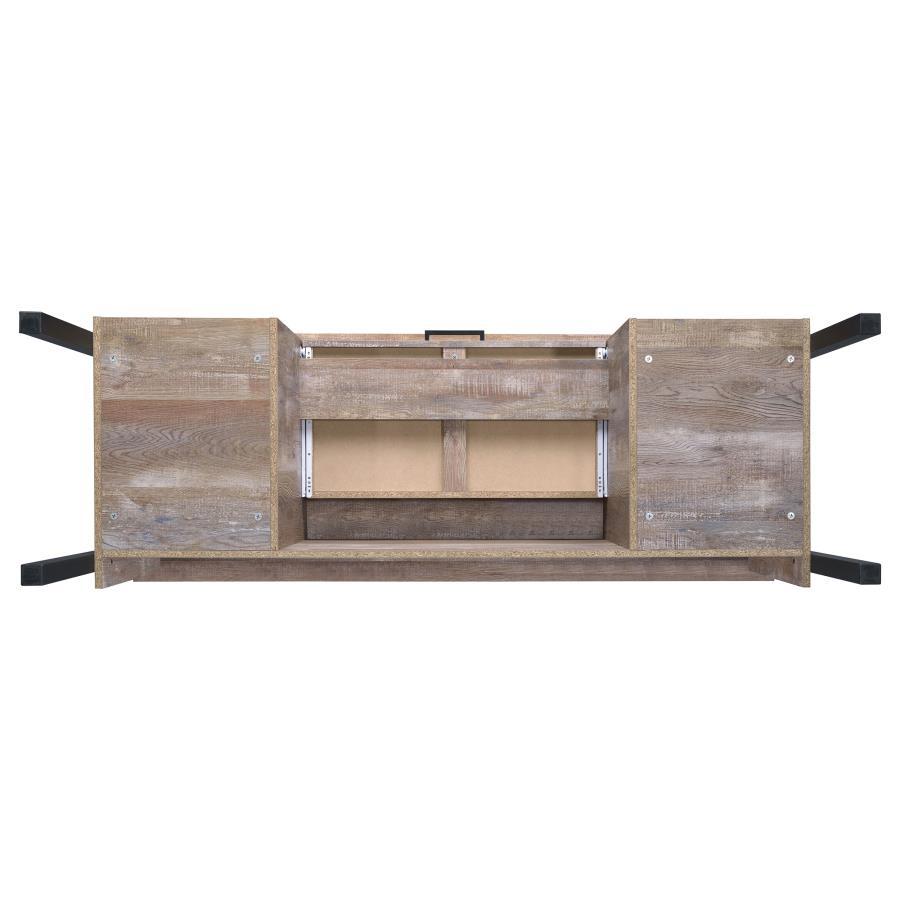 Samson - 4 - Drawer Office Computer Desk - Weathered Oak Computer Desk modern furniture Contempo Furniture