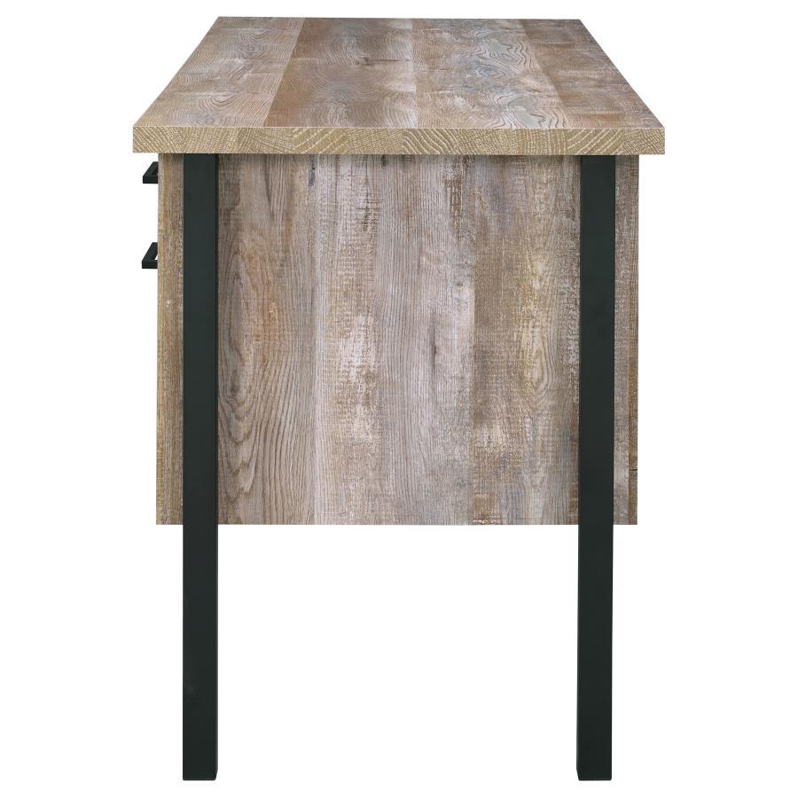 Samson - 4 - Drawer Office Computer Desk - Weathered Oak Computer Desk modern furniture Contempo Furniture