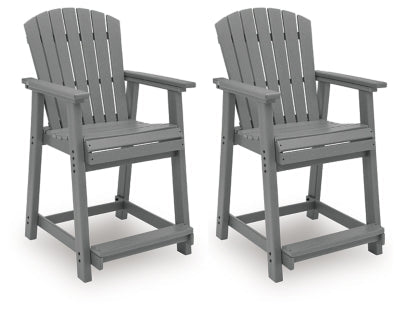 Sanctuary Beach Outdoor Counter Height Bar Stool (Set of 2) - Dark Gray Stool Set modern furniture Contempo Furniture