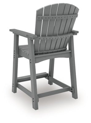 Sanctuary Beach Outdoor Counter Height Bar Stool (Set of 2) - Dark Gray Stool Set modern furniture Contempo Furniture
