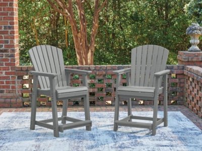 Sanctuary Beach Outdoor Counter Height Bar Stool (Set of 2) - Dark Gray Stool Set modern furniture Contempo Furniture