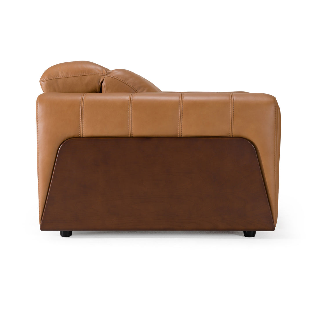 Sandstone - Modern Brown Leather Electric Recliner Chair