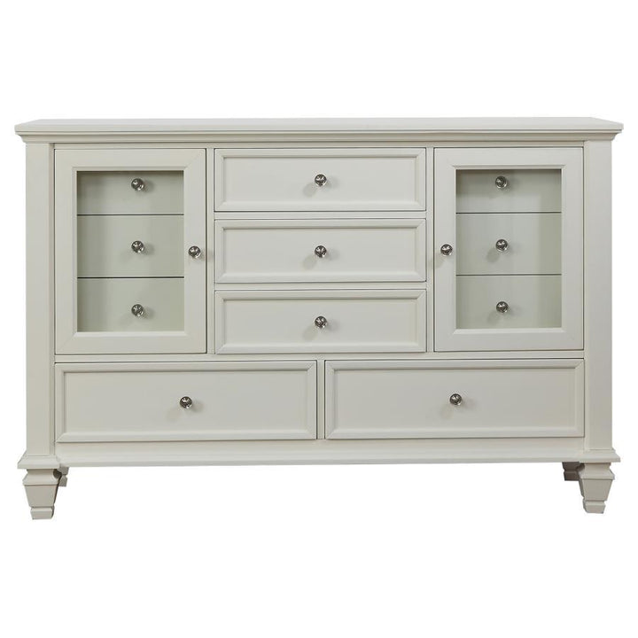 Sandy Beach - 11 - Drawer Dresser - Cream White Dressers modern furniture Contempo Furniture