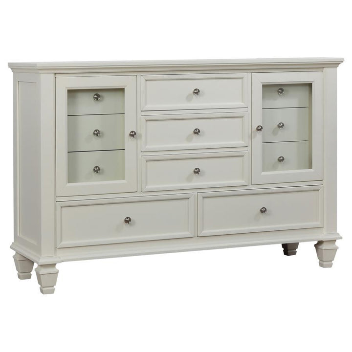 Sandy Beach - 11 - Drawer Dresser - Cream White Dressers modern furniture Contempo Furniture