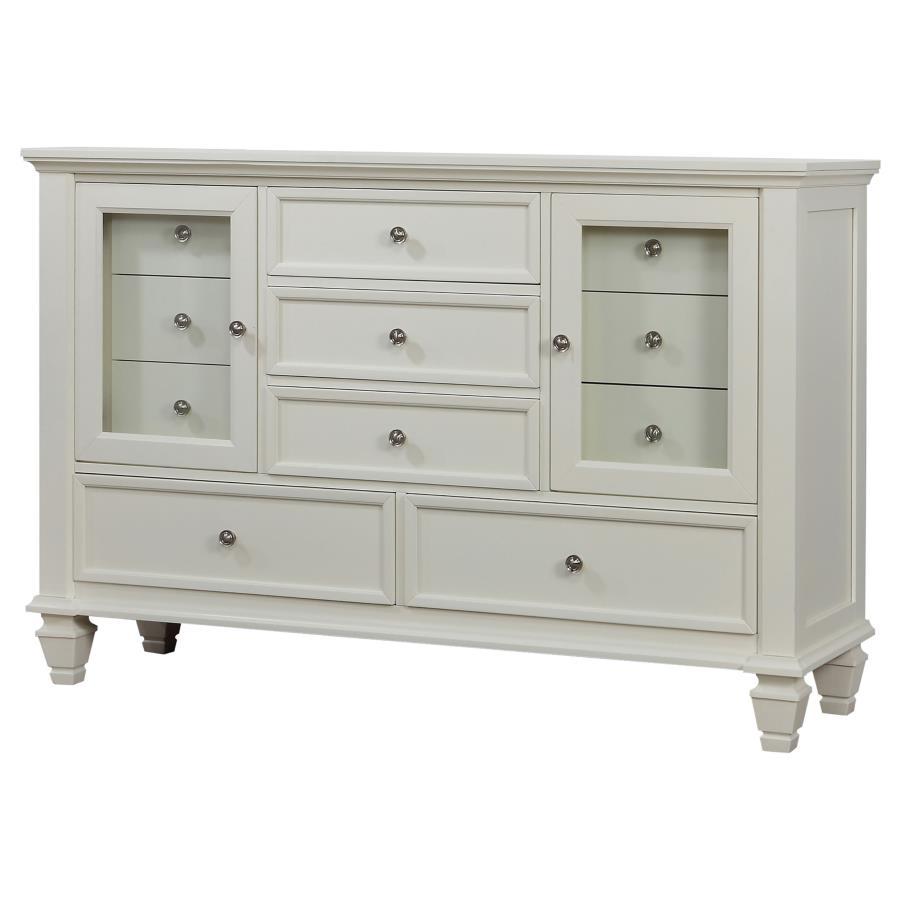 Sandy Beach - 11 - Drawer Dresser - Cream White Dressers modern furniture Contempo Furniture