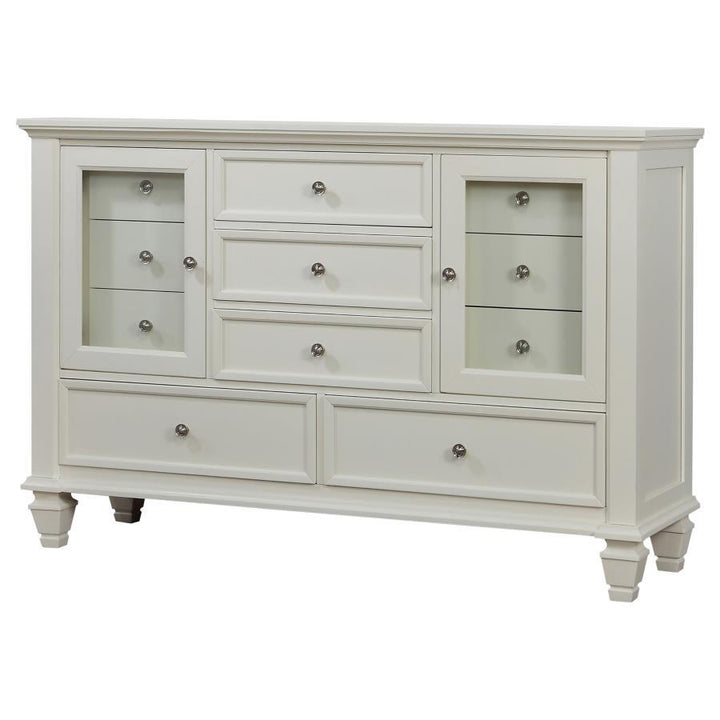 Sandy Beach - 11 - Drawer Dresser - Cream White Dressers modern furniture Contempo Furniture