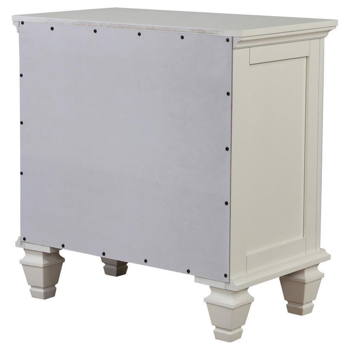 Sandy Beach - 3 - Drawer Nightstand - Cream White Accent Nightstand modern furniture Contempo Furniture