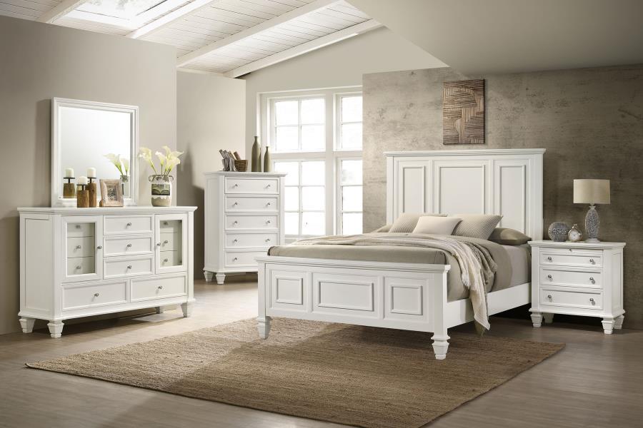 Sandy Beach - 3 - Drawer Nightstand - Cream White Accent Nightstand modern furniture Contempo Furniture