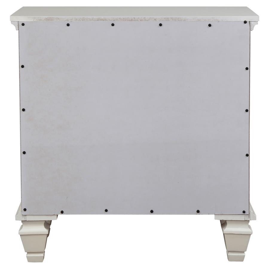 Sandy Beach - 3 - Drawer Nightstand - Cream White Accent Nightstand modern furniture Contempo Furniture