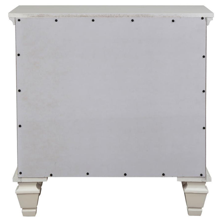 Sandy Beach - 3 - Drawer Nightstand - Cream White Accent Nightstand modern furniture Contempo Furniture