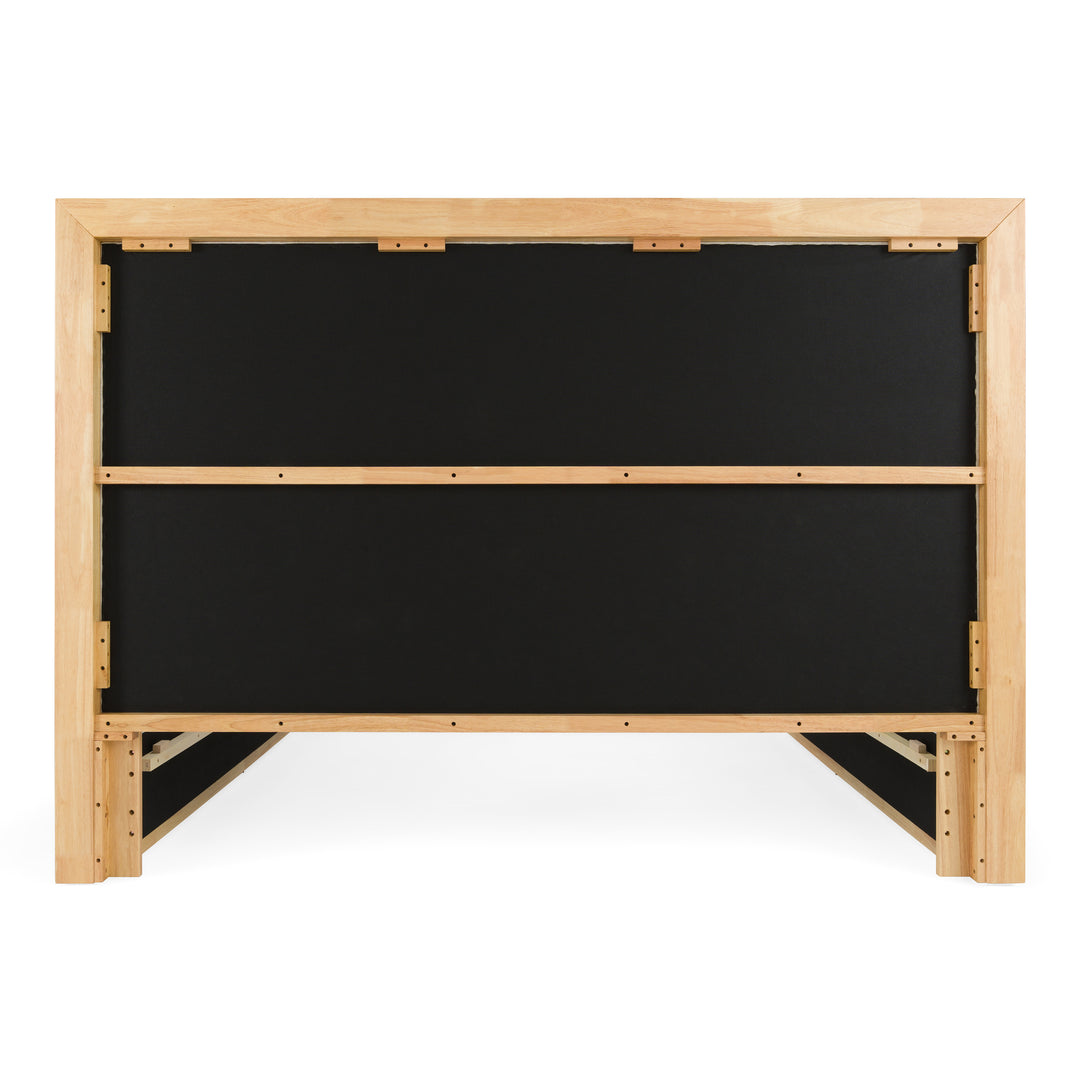 Santa Barbara  Modern Grey Fabric + Natural Bed