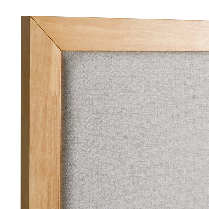 Santa Barbara - Modern Grey Fabric  Natural Bedroom Set