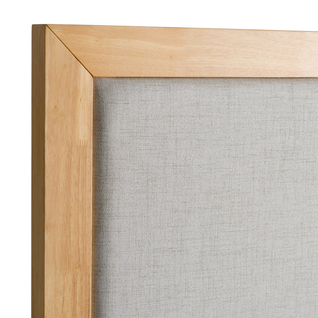 Santa Barbara - Modern Grey Fabric + Natural Bed