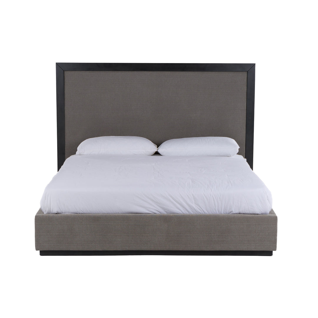 Santa Barbara - Modern Grey Fabric + Grey Wash Bed