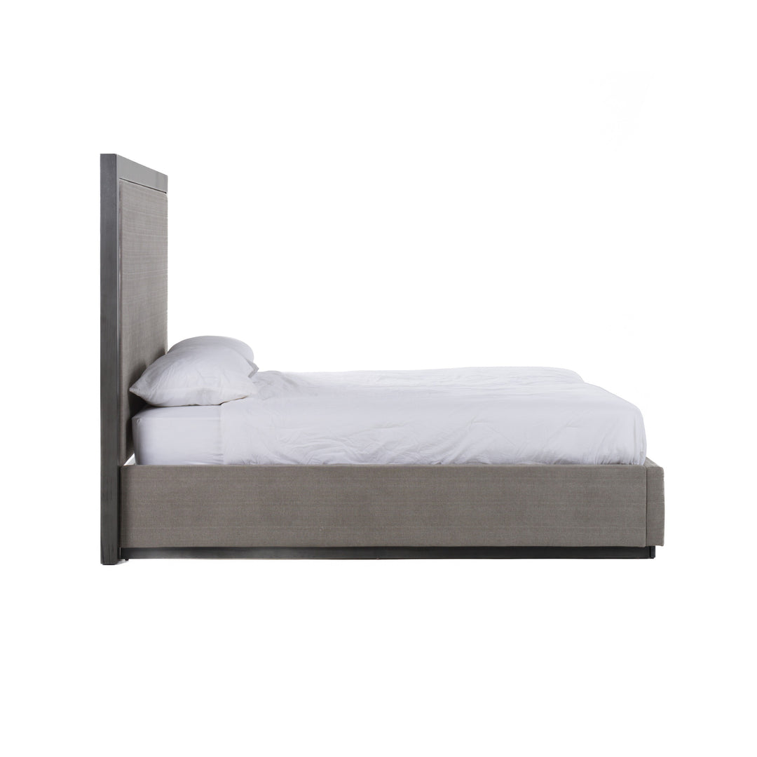 Santa Barbara - Modern Grey Fabric + Grey Wash Bed