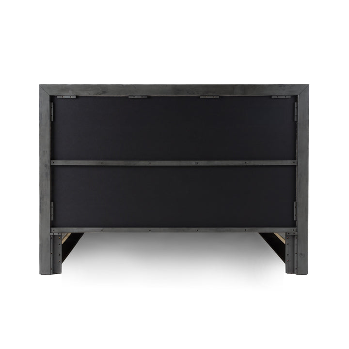 Santa Barbara - Modern Grey Fabric + Grey Wash Bed