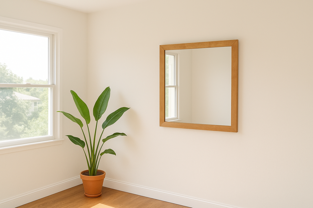 Santa Barbara - Modern Natural Rectangular Mirror - View 5