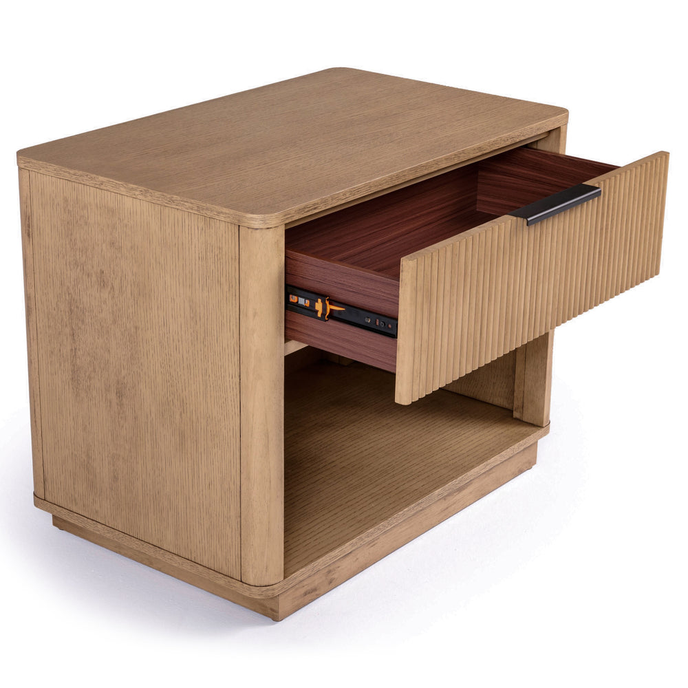 Santa Monica - Modern Natural Oak Nightstand - View 5