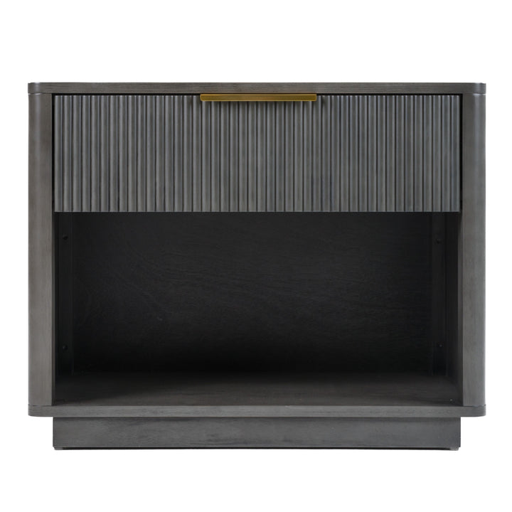 Santa Monica  Modern Grey Wash Nightstand