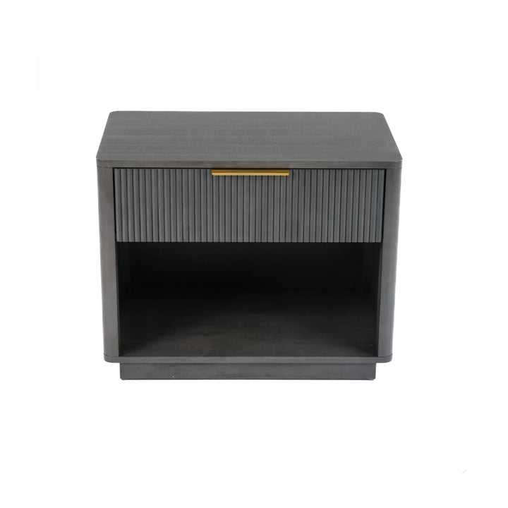 Santa Monica - Modern Grey Wash Nightstand - View 5