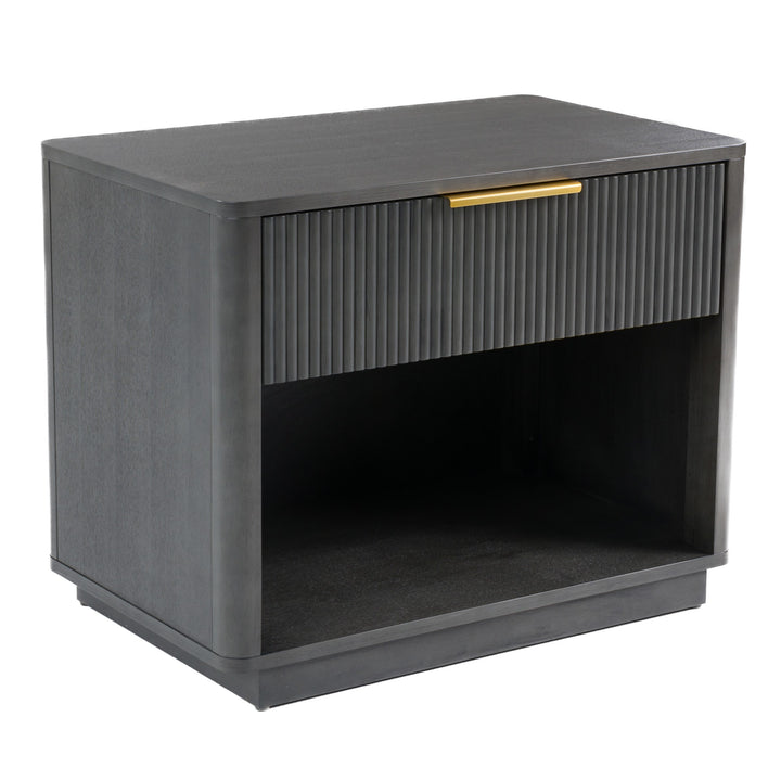 Santa Barbara + Santa Monica - Modern Grey Fabric + Grey Wash Bedroom Set