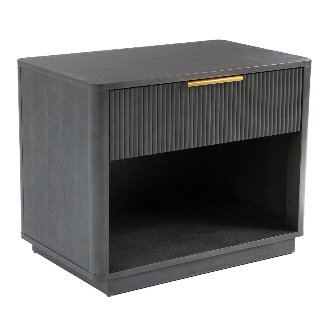 Santa Barbara + Santa Monica - Modern Grey Fabric + Grey Wash Bedroom Set