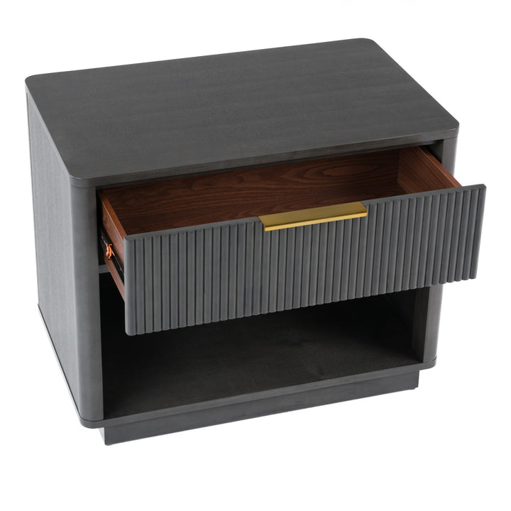 Santa Monica  Modern Grey Wash Nightstand
