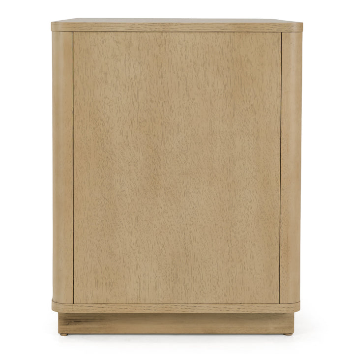 Santa Monica - Modern Natural Oak 3 Drawer Nightstand