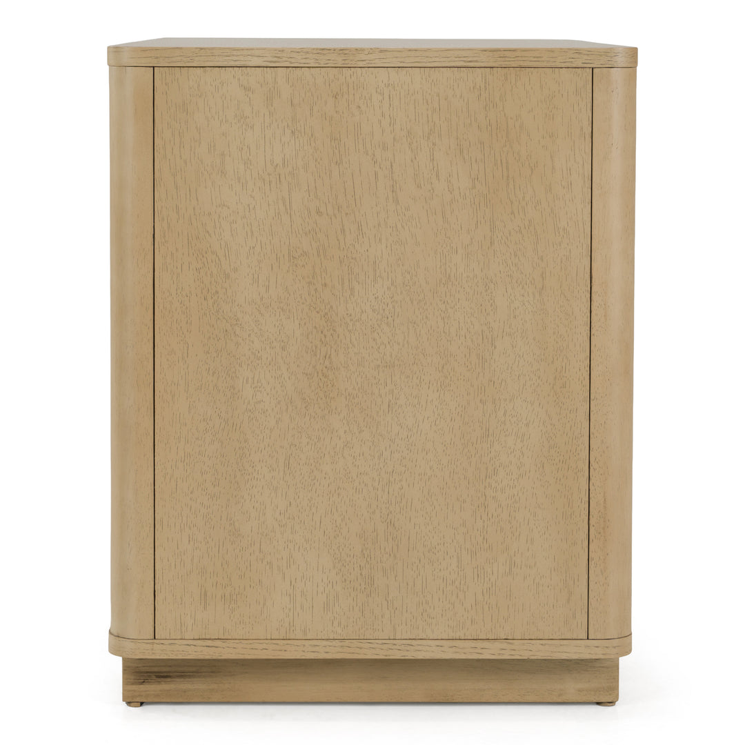 Santa Monica - Modern Natural Oak 3 Drawer Nightstand