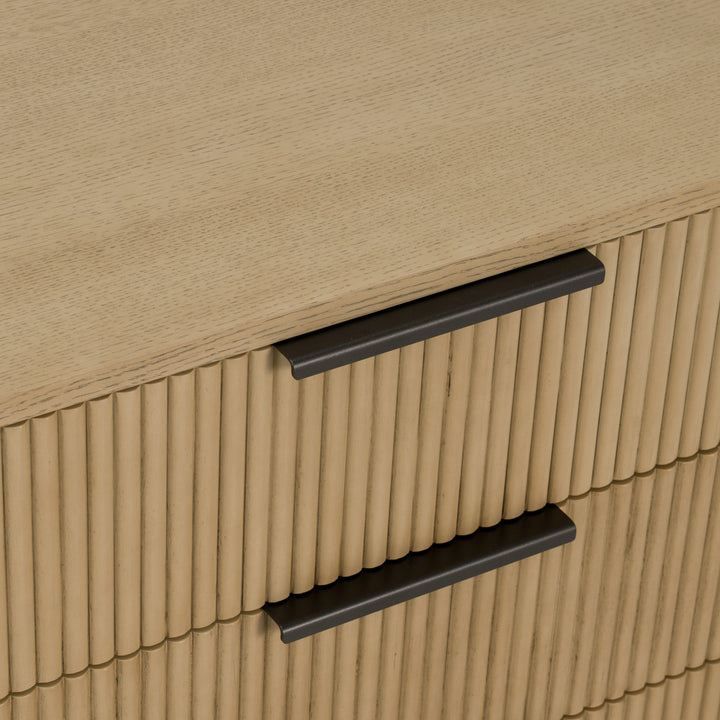 Santa Monica - Modern Natural Oak 3 Drawer Nightstand