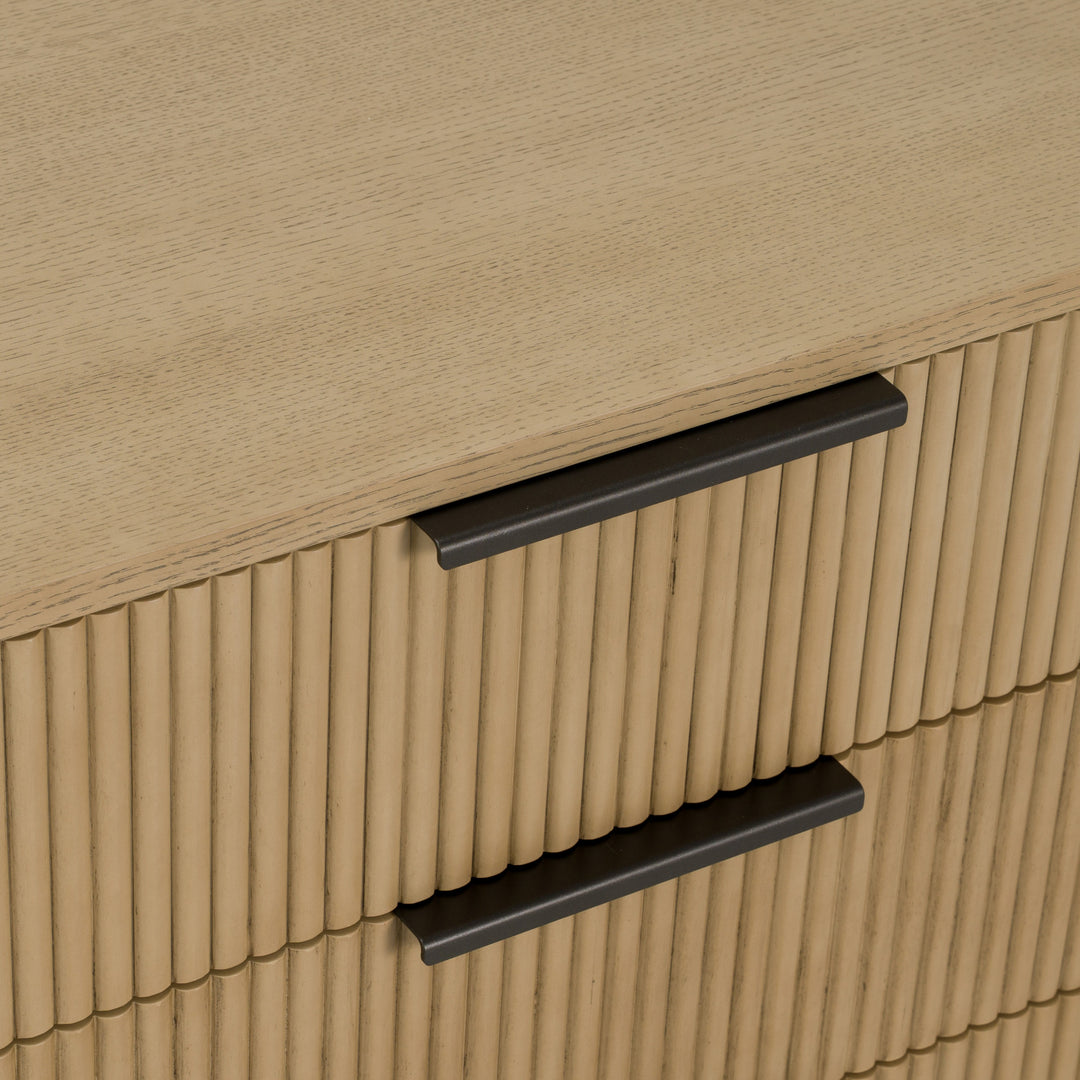 Santa Monica - Modern Natural Oak 3 Drawer Nightstand