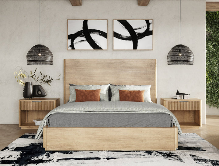 Santa Monica - Modern Natural Oak Bedroom Set