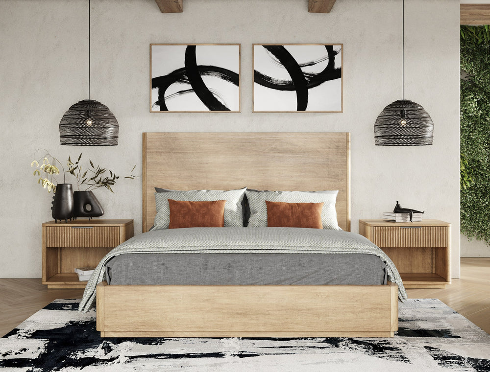 Santa Monica - Modern Natural Oak Bedroom Set - View 2