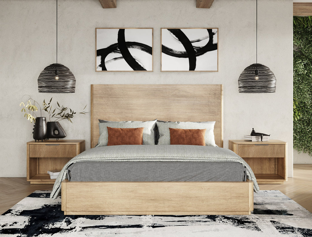Santa Monica - Modern Natural Oak Bedroom Set