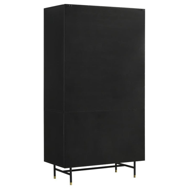 Santiago - 4 Door Metal Tall Storage Cabinet - Matte Black Accent Cabinet modern furniture Contempo Furniture