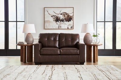 Santorine Loveseat - Dark Brown Stationary Loveseat modern furniture Contempo Furniture