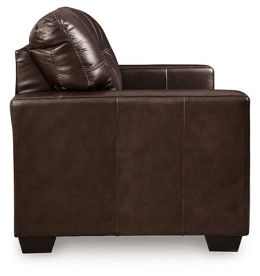 Santorine Loveseat - Dark Brown Stationary Loveseat modern furniture Contempo Furniture