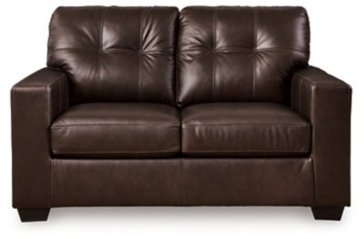 Santorine Loveseat - Dark Brown Stationary Loveseat modern furniture Contempo Furniture