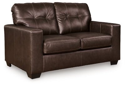 Santorine Loveseat - Dark Brown Stationary Loveseat modern furniture Contempo Furniture