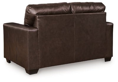 Santorine Loveseat - Dark Brown Stationary Loveseat modern furniture Contempo Furniture