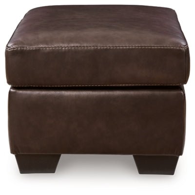 Santorine Ottoman - Dark Brown Upholstered Ottoman modern furniture Contempo Furniture
