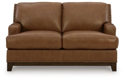 Saonara Loveseat - Light Brown Stationary Loveseat modern furniture Contempo Furniture