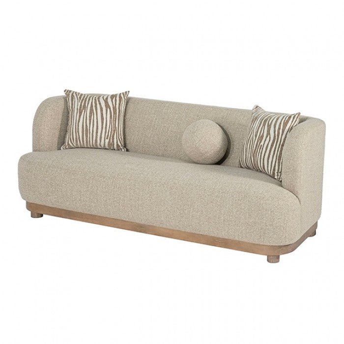 Sarabi Contemporary Sofa with Curved Back – Modern Upholstered Sofa Sofa modern furniture Contempo Furniture