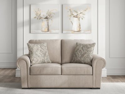 Sararose Loveseat - Beige Stationary Loveseat modern furniture Contempo Furniture