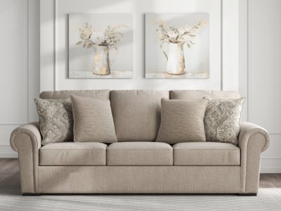 Sararose Sofa - Beige Stationary Sofa modern furniture Contempo Furniture