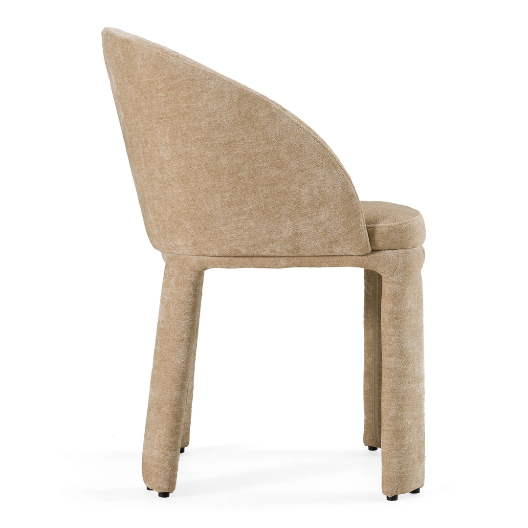 Sarkis  Modern Beige Velvet Dining Chair