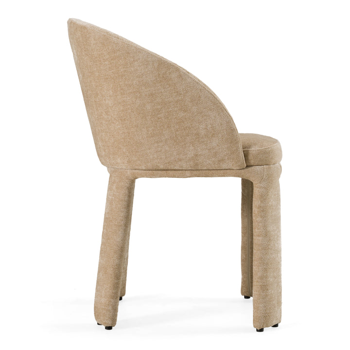 Sarkis  Modern Beige Velvet Dining Chair