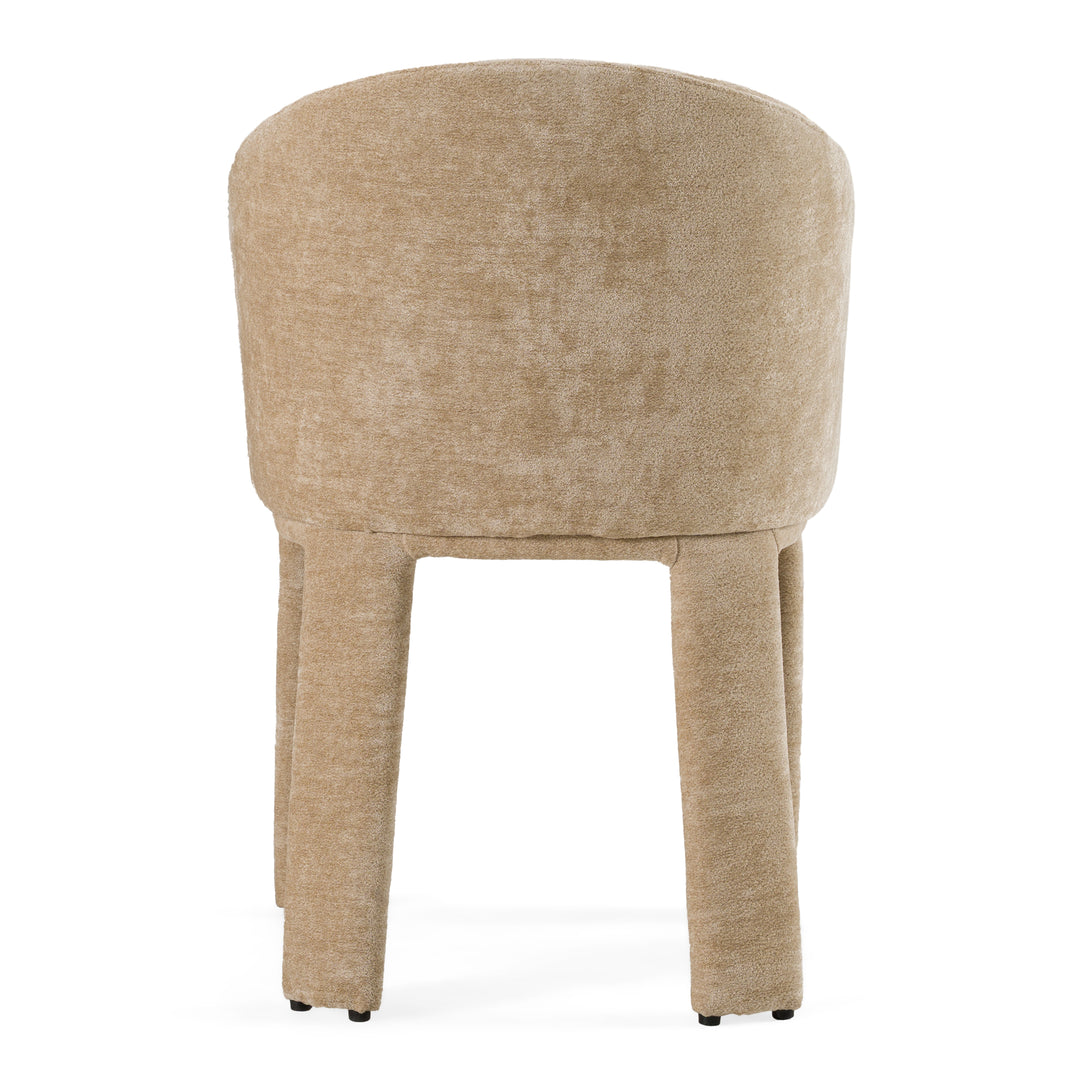 Sarkis  Modern Beige Velvet Dining Chair