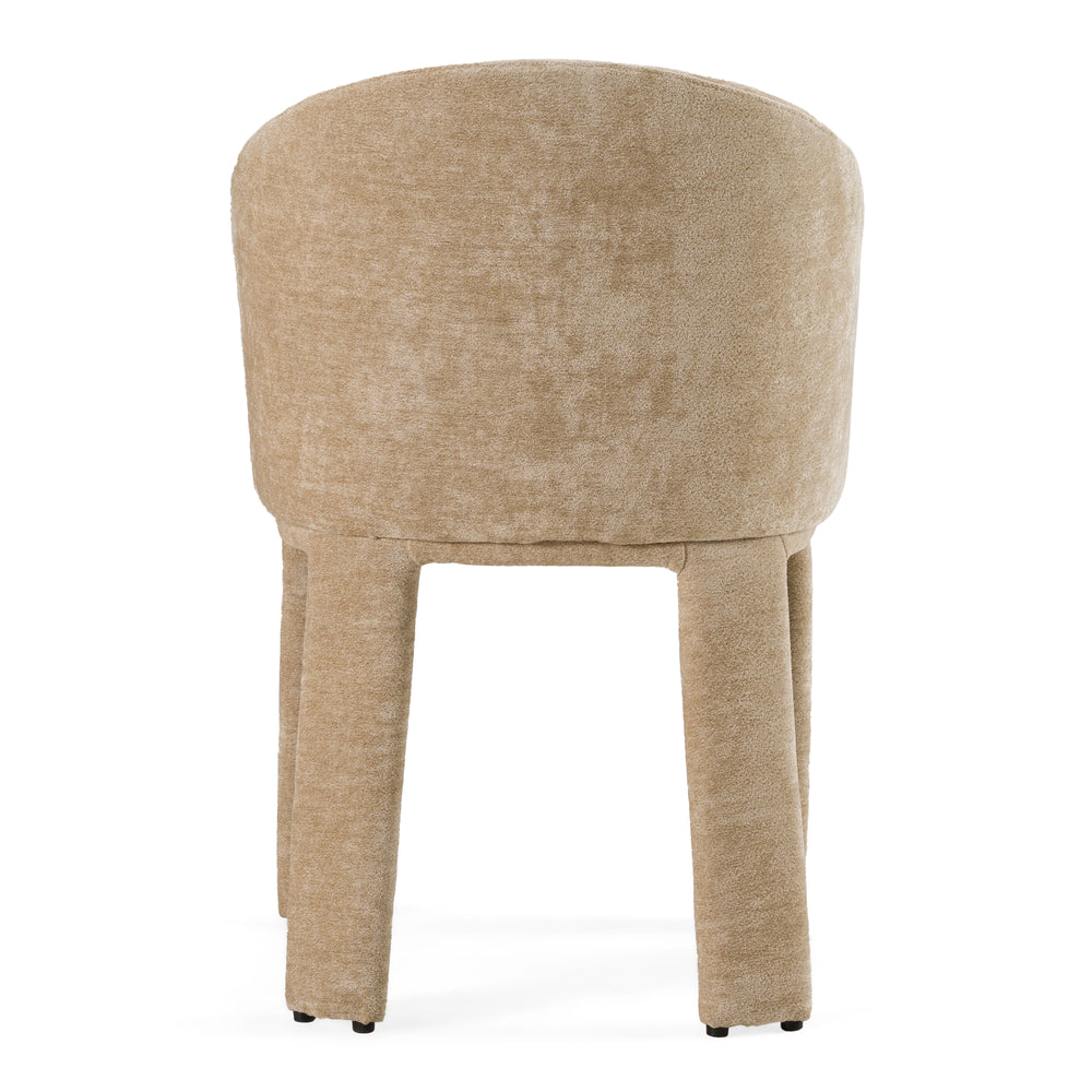 Sarkis - Modern Beige Velvet Dining Chair - View 3