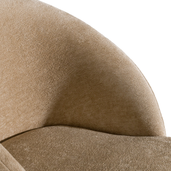 Sarkis  Modern Beige Velvet Dining Chair